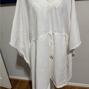 Elegant White Swim Coverup